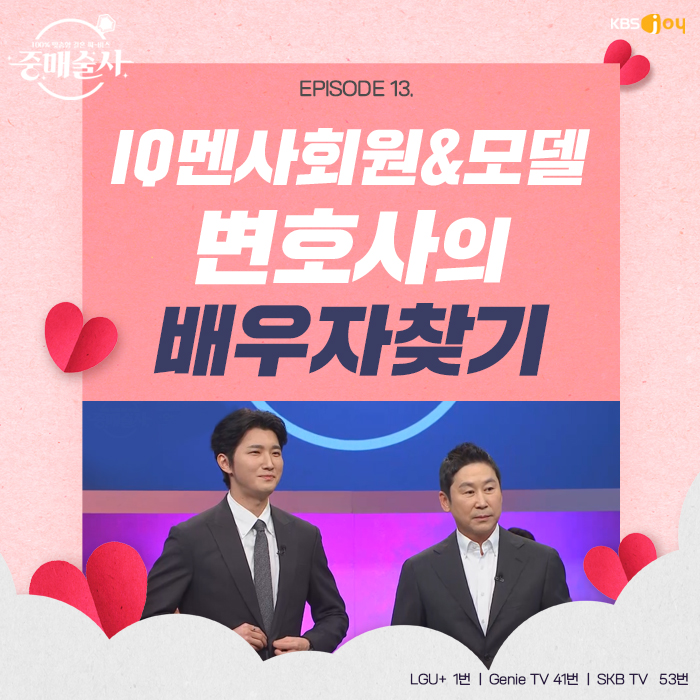 13회 - 배우자를 찾습니다! EPISODE 13. 멘사회원&모델 변호사 편